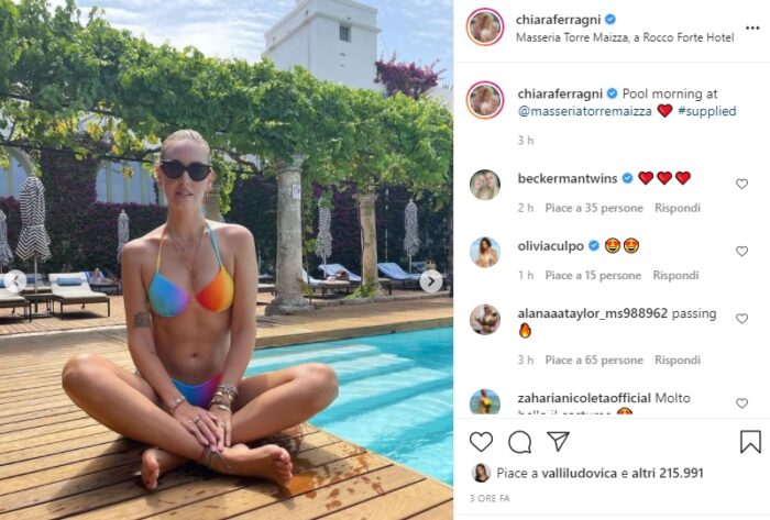 Chiara Ferragni post Instagram