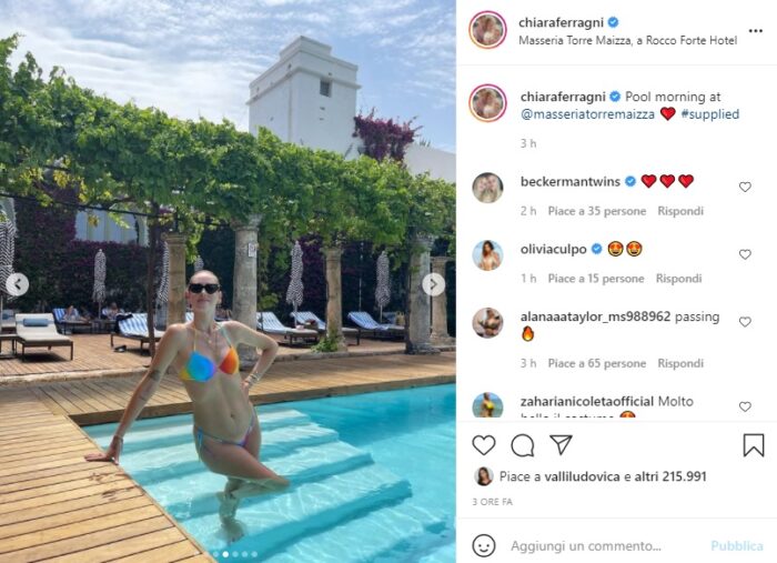 Chiara Ferragni post Instagram