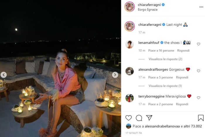 Chiara Ferragni post Instagram