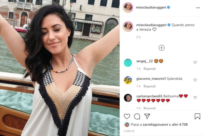 Claudia Ruggeri post Instagram