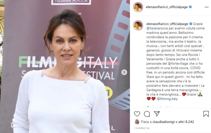 Elena Sofia Ricci post Instagram