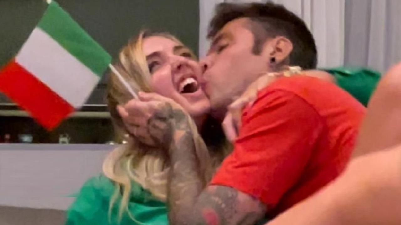 Ferragnez reazione vittoria Italia