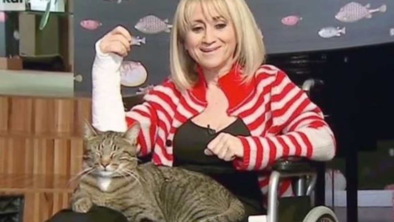 Luciana Littizzetto con il gatto