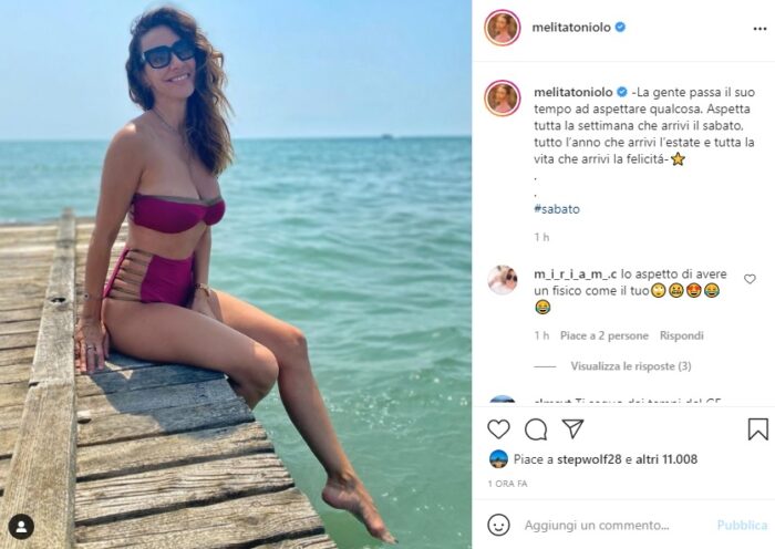 Melita Toniolo post Instagram
