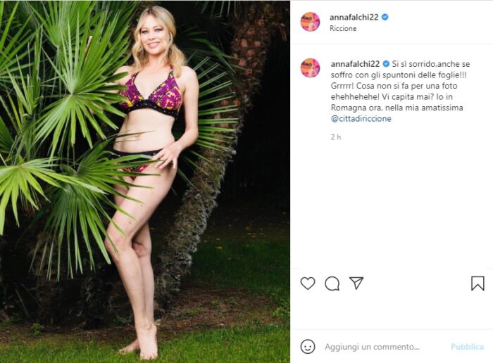 Anna Falchi post Instagram