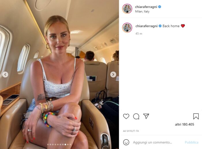 Chiara Ferragni post Instagram 