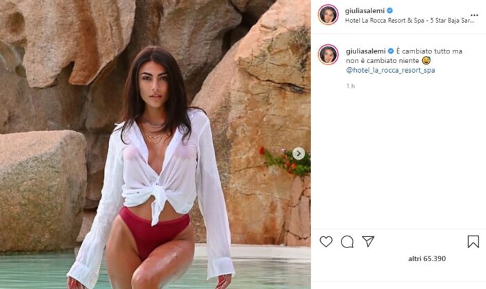 Giulia Salemi post Instagram 