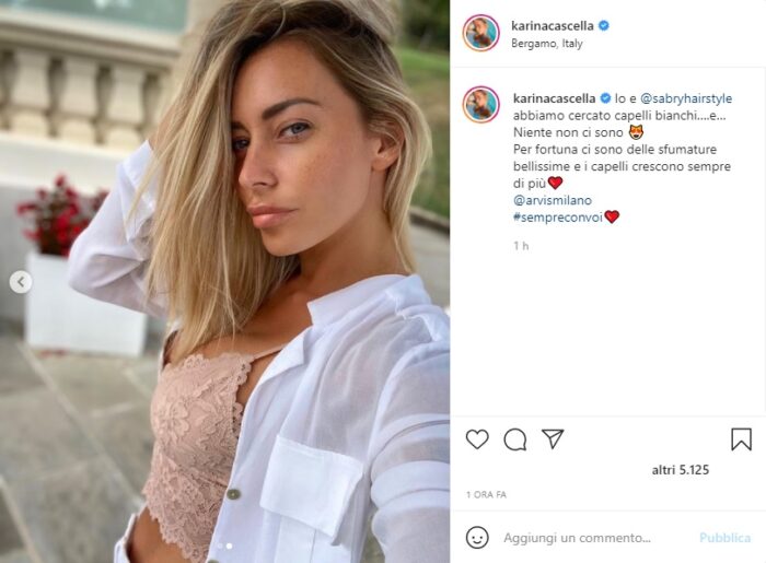 Karina Cascella post Instagram