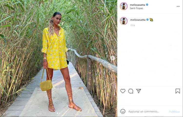Melissa Satta Vestitino Giallo 