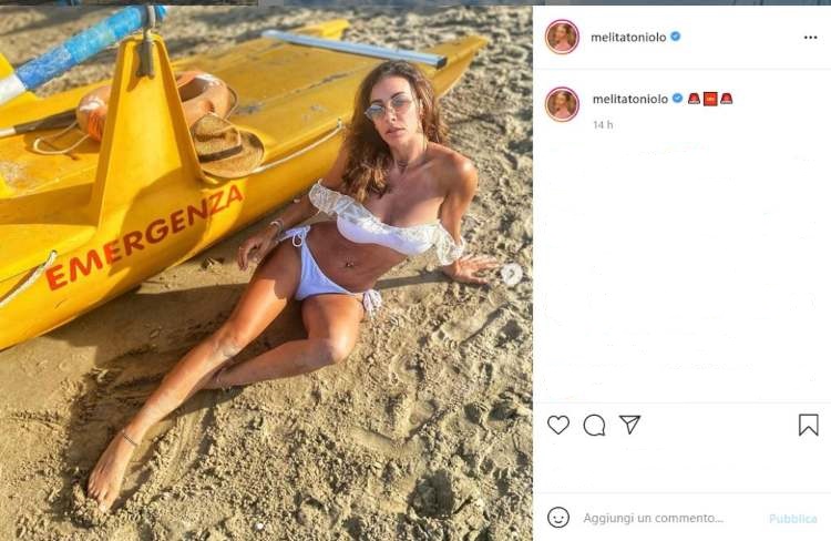 Melita Toniolo Emergenza Mare Costume Bianco 