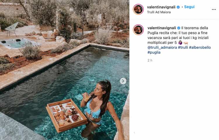 Post Instagram Valentina Vignali