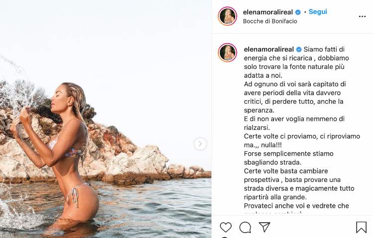 Post Instagram Elena Morali