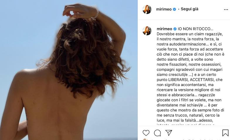 Post Instagram Miriam Leone