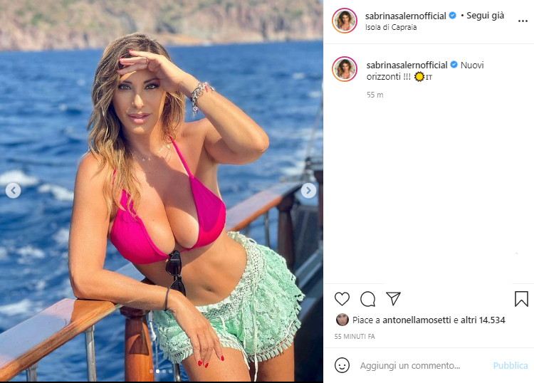 Sabrina Salerno in costume