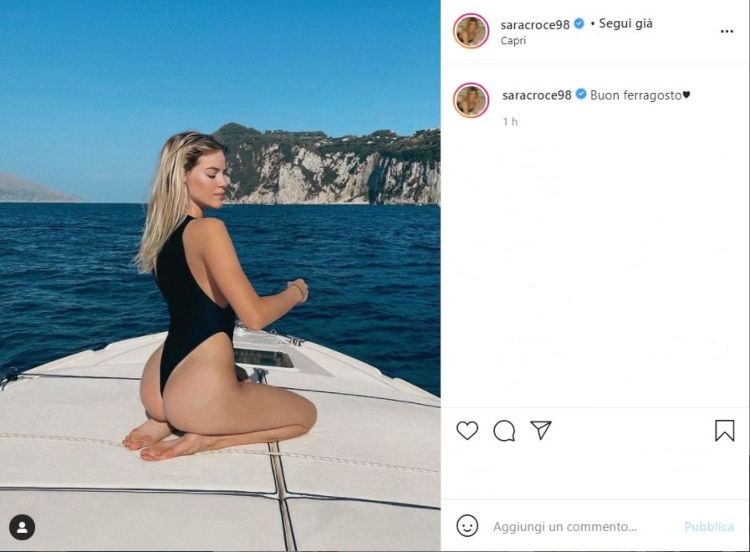 Sara Croce Barca Ferragosto Costume