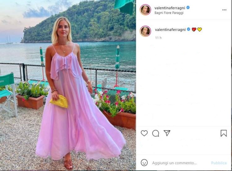 Valentina Ferragni Vestivo Viola Tramonto 