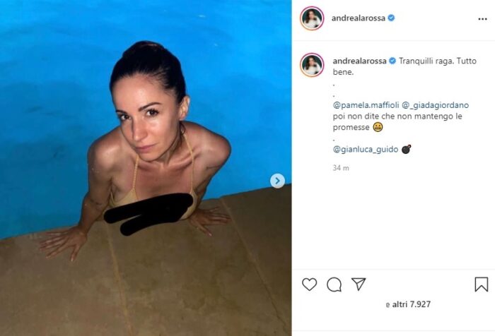 Andrea Delogu post Instagram