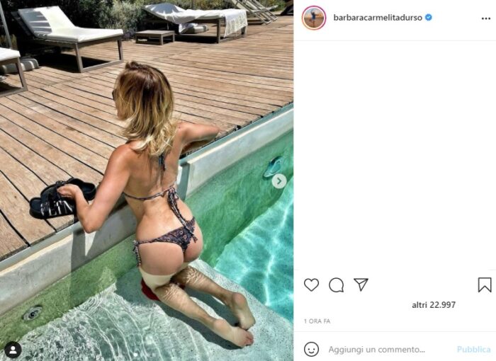 Barbara D'Urso post Instagram