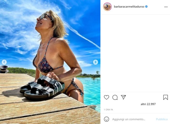 Barbara D'Urso post Instagram