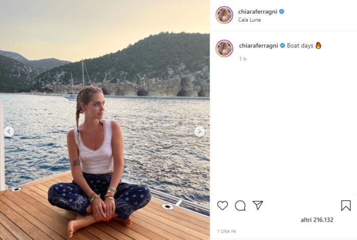 Chiara Ferragni post Instagram