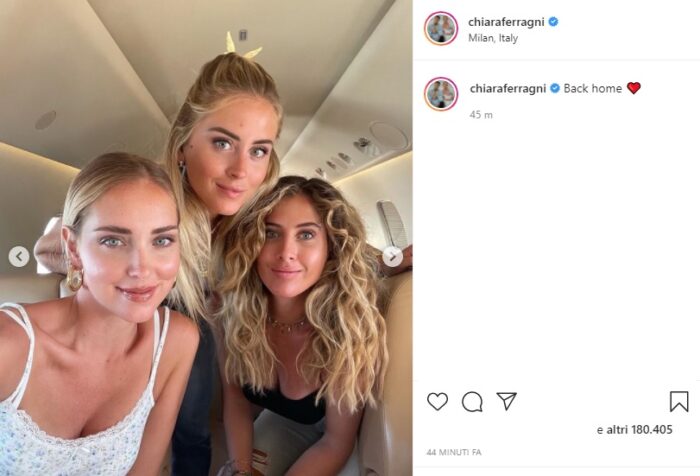 Chiara Ferragni post Instagram 