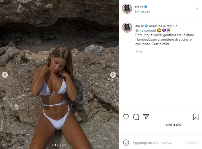 Eleonora Rocchini post Instagram