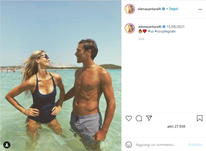 Elena Santarelli post Instagram