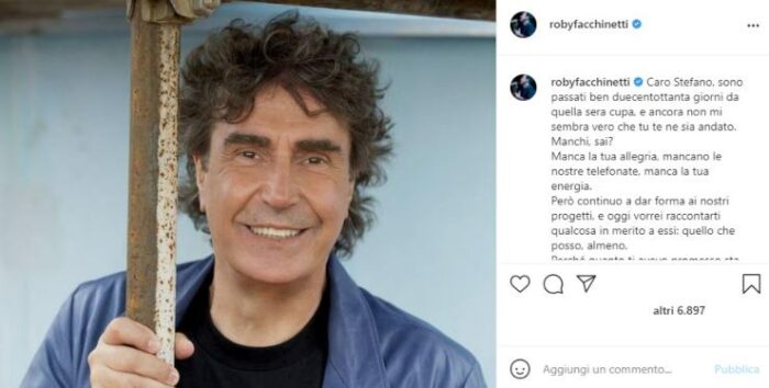 Roby Facchinetti post Instagram