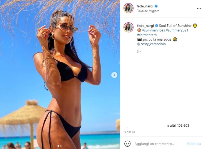 Federica Nargi post Instagram