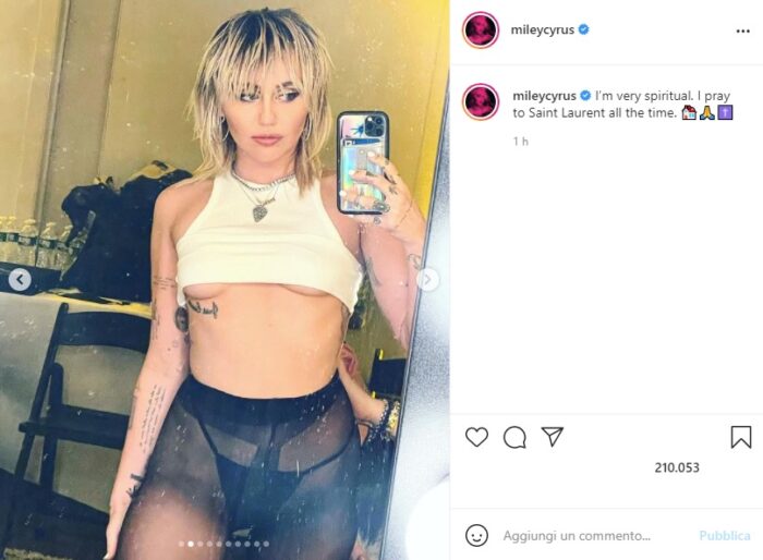 Miley Cyrus post Instagram 