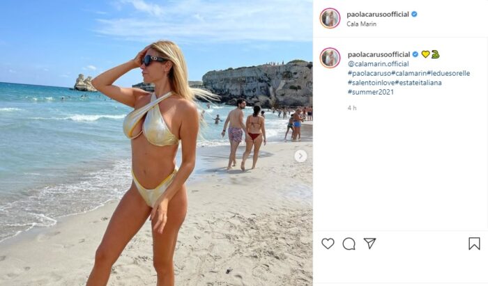 Paola Caruso post Instagram