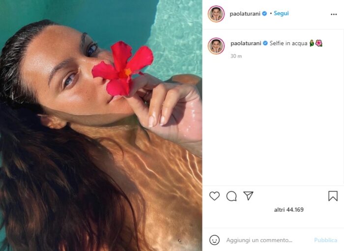 Paola Turani post Instagram