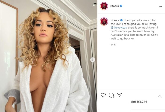 Rita Ora post Instagram