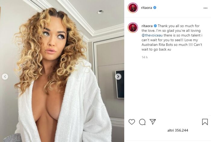 Rita Ora post Instagram