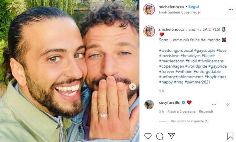 Michele Nocca proposta di matrimonio