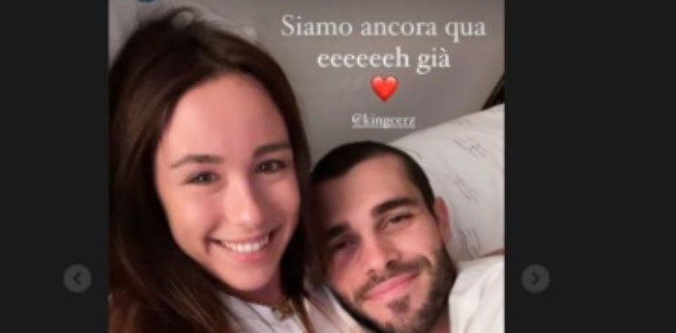 Aurora Ramazzotti e Goffredo in un selfie
