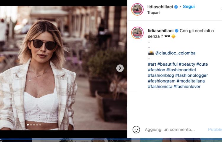 Post Instagram Lidia Schillaci