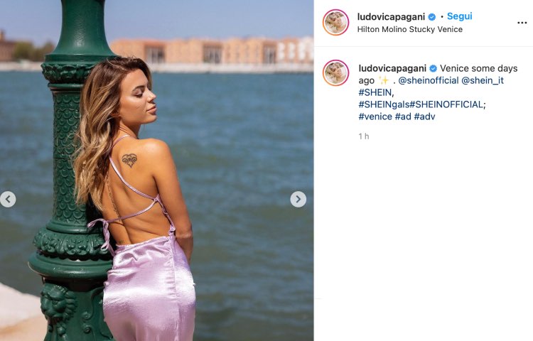 Post Instagram Ludovica Pagani