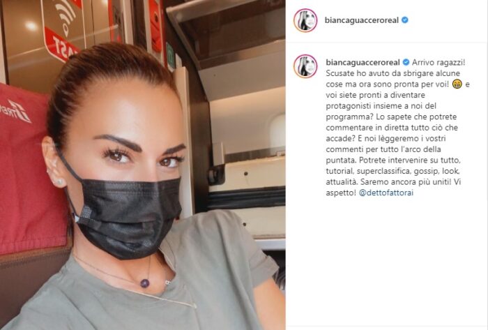 bianca guaccero post Instagram