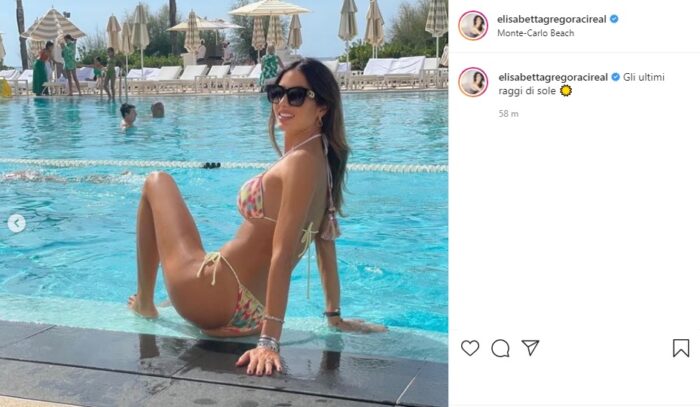 Elisabetta Gregoraci post Instagram