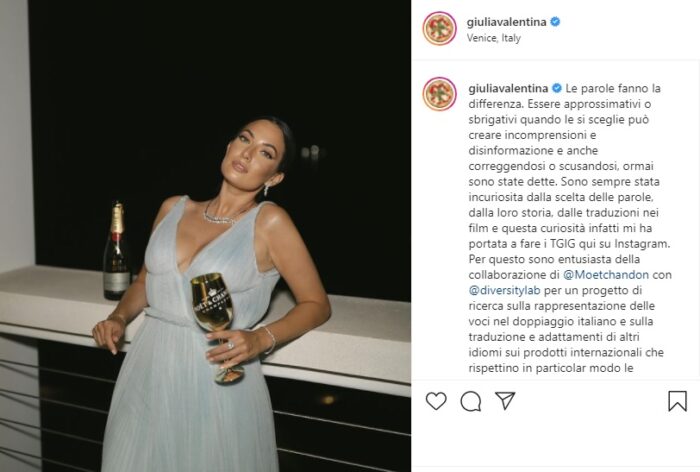 Giulia Valentina post Instagram