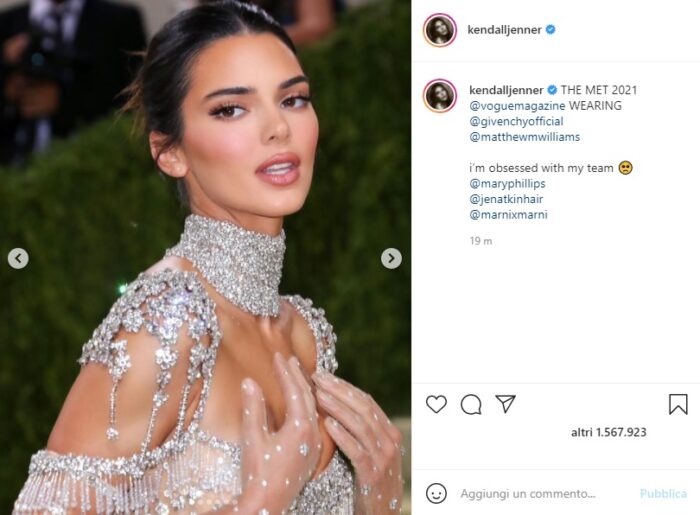 Kendall Jenner post Instagram