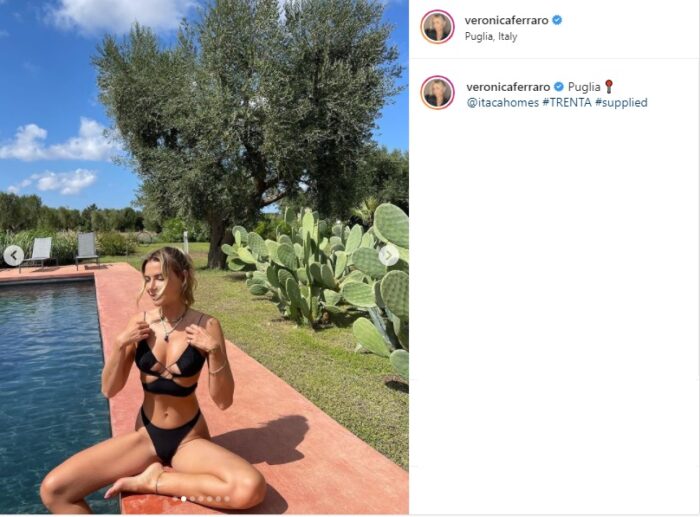 Veronica Ferraro post Instagram