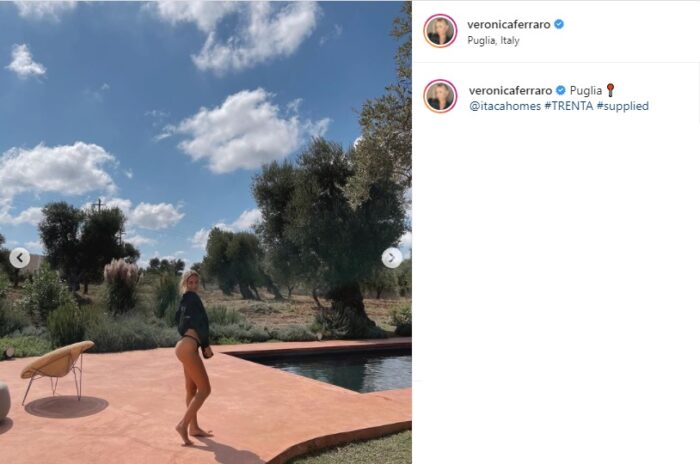Veronica Ferraro post Instagram