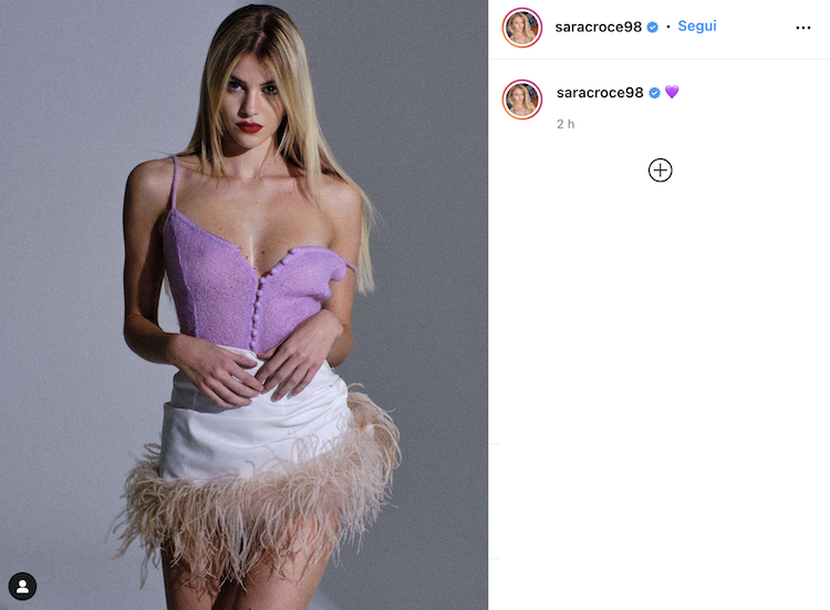 Il post di Sara Croce su Instagram