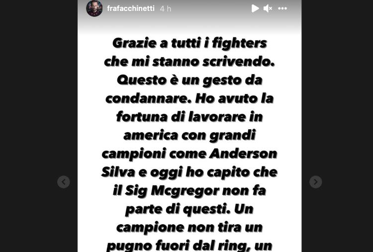 Storia Instagram Francesco Facchinetti 