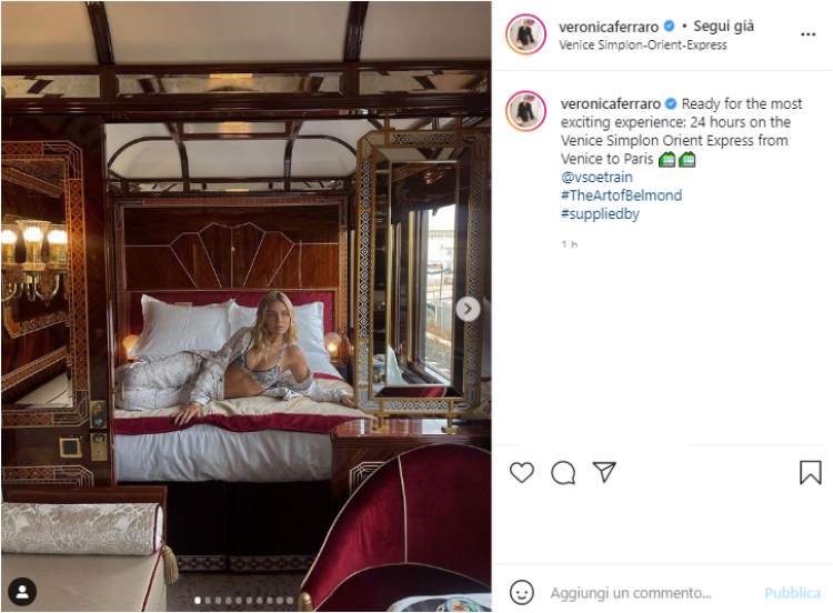 Veronica Ferraro sull'Orient Express