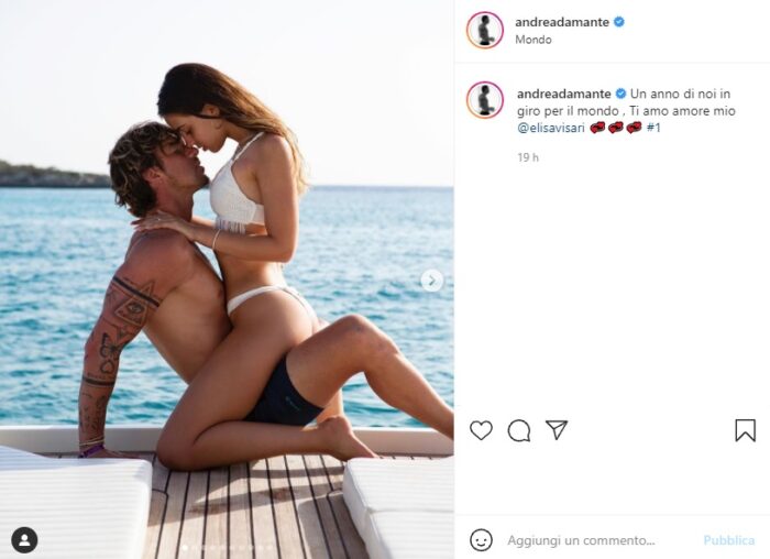 Andrea Damante post Instagram