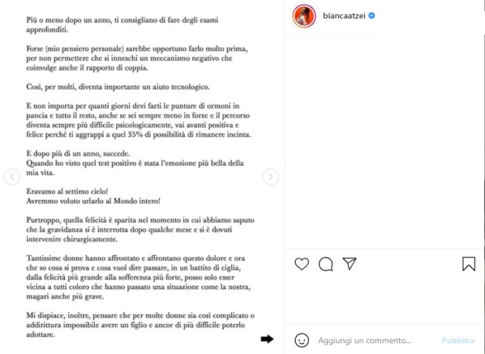 bianca atzei post instagram