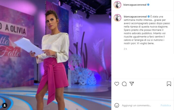 Bianca Guaccero post Instagram